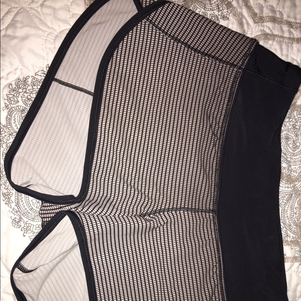Lululemon speed shorts black/white/grey ombré H2O